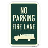 No Parking Fire Lane (Fire Truck Symbol)
