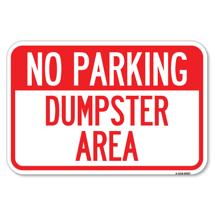 No Parking Dumpster Area