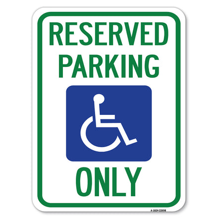 With NY Compliance Reserved Parking Only (With Access Icon)