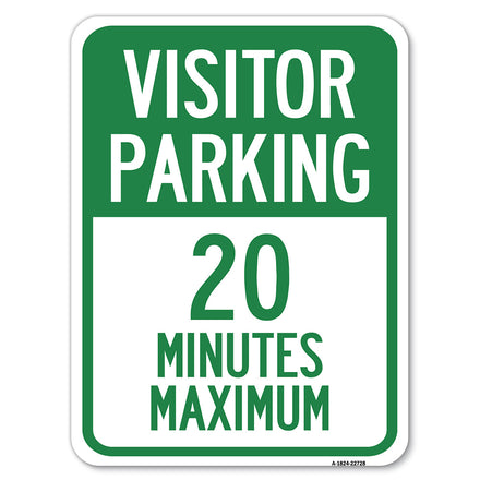 Visitor Parking Sign Visitor Parking 20 Minutes Maximum