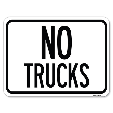 Truck Sign No Trucks