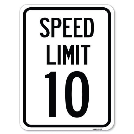 Speed Reduction Sign Speed Limit 10 Mph