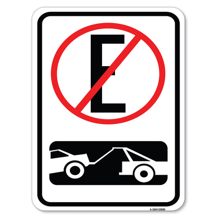 Spanish Parking Control Sign No Estacionar (No Parking) (With Symbol)