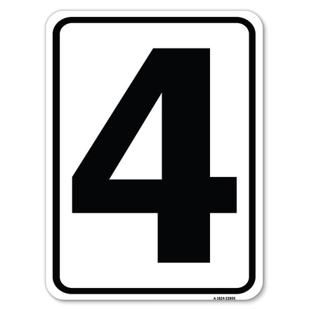 Sign with Number 4