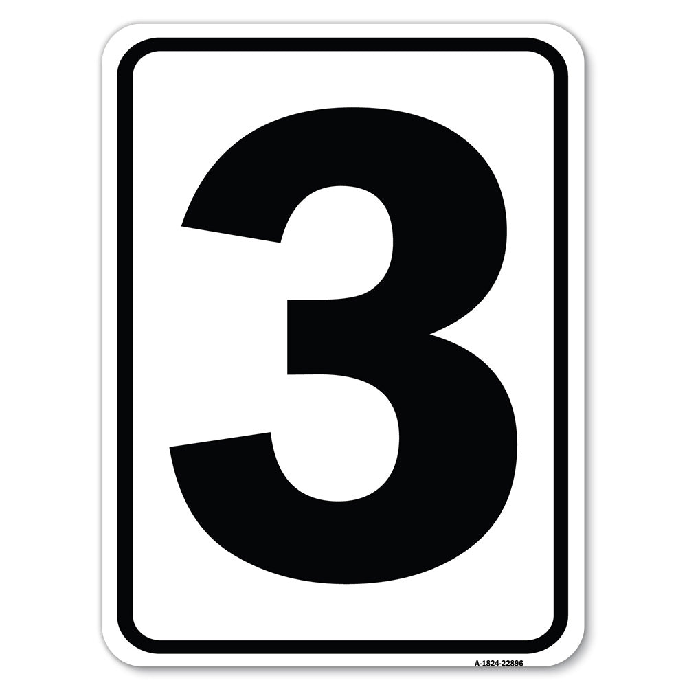 Sign with Number 3