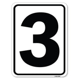 Sign with Number 3