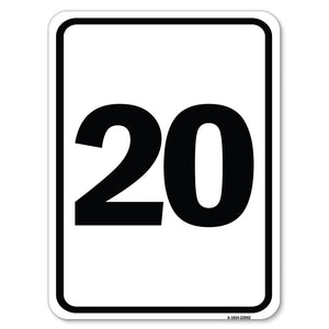 Sign with Number '20