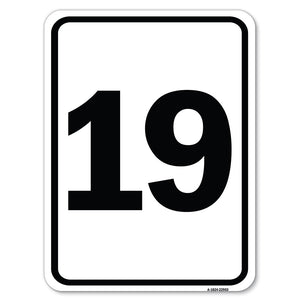 Sign with Number '19