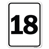 Sign with Number '18