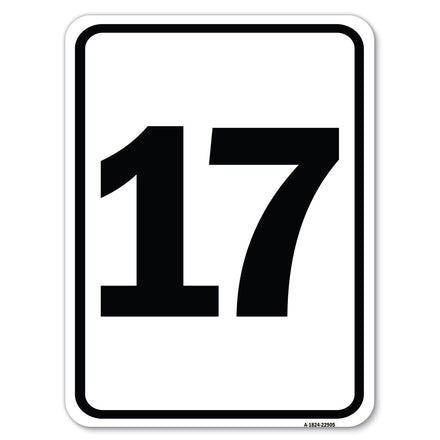 Sign with Number '17