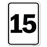 Sign with Number '15