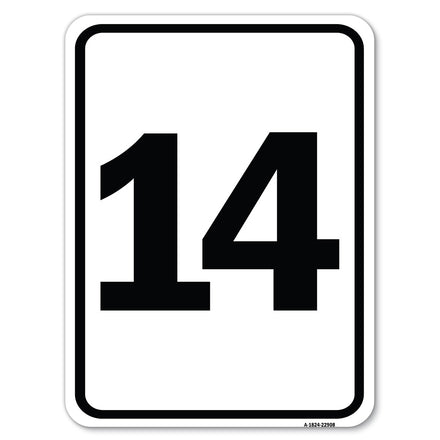 Sign with Number '14