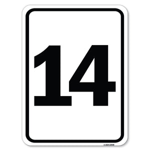 Sign with Number '14