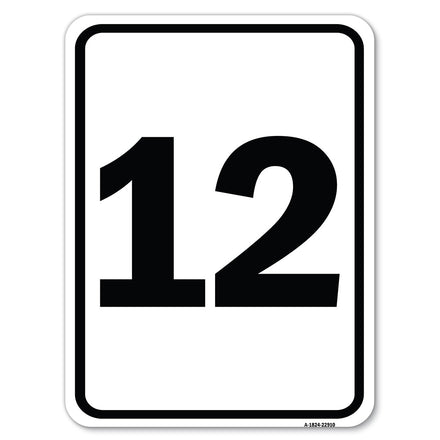 Sign with Number '12