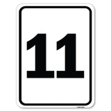 Sign with Number '11