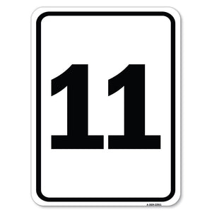 Sign with Number '11