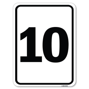 Sign with Number '10