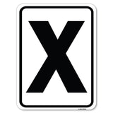 Sign with Letter X
