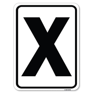 Sign with Letter X