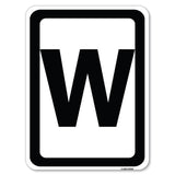 Sign with Letter W