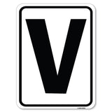 Sign with Letter V