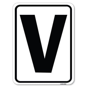 Sign with Letter V