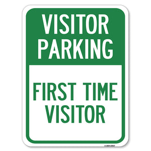 Reserved Parking Sign Visitor Parking, First Time Visitor