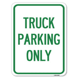 Reserved Parking Sign Truck Parking Only