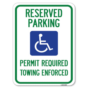 Reserved Parking Permit Required Towing Enforced (With Graphic)