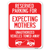 Reserved Parking for Expecting Mothers Unauthorized Vehicles Towed Away
