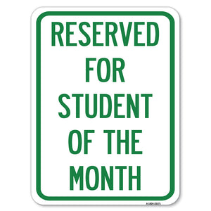 Reserved for Student of the Month