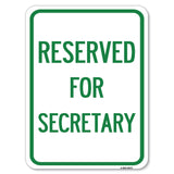 Reserved for Secretary