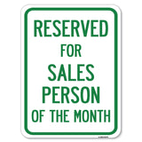 Reserved for Salesperson of the Month