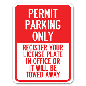 Register Your License Plate in Office or It Will Be Towed Away