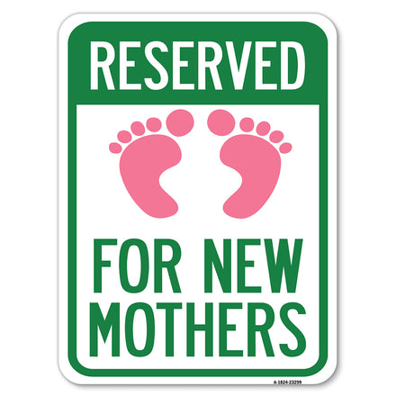 Pink Reserved Parking for New Mothers