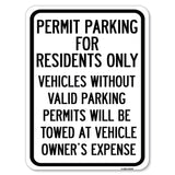 Permit Parking for Residents Only Vehicles Without Valid Parking Permits Will Be Towed at Vehicle Owner's Expense