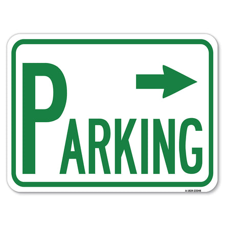 Parking with Arrow Pointing Right