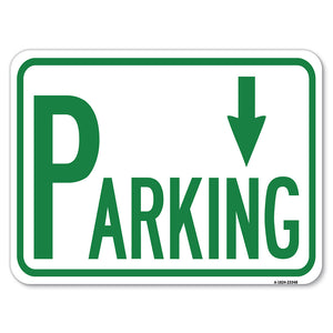 Parking with Arrow Pointing Down