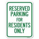 Parking Space Reserved Sign Parking Reserved for Residents Only