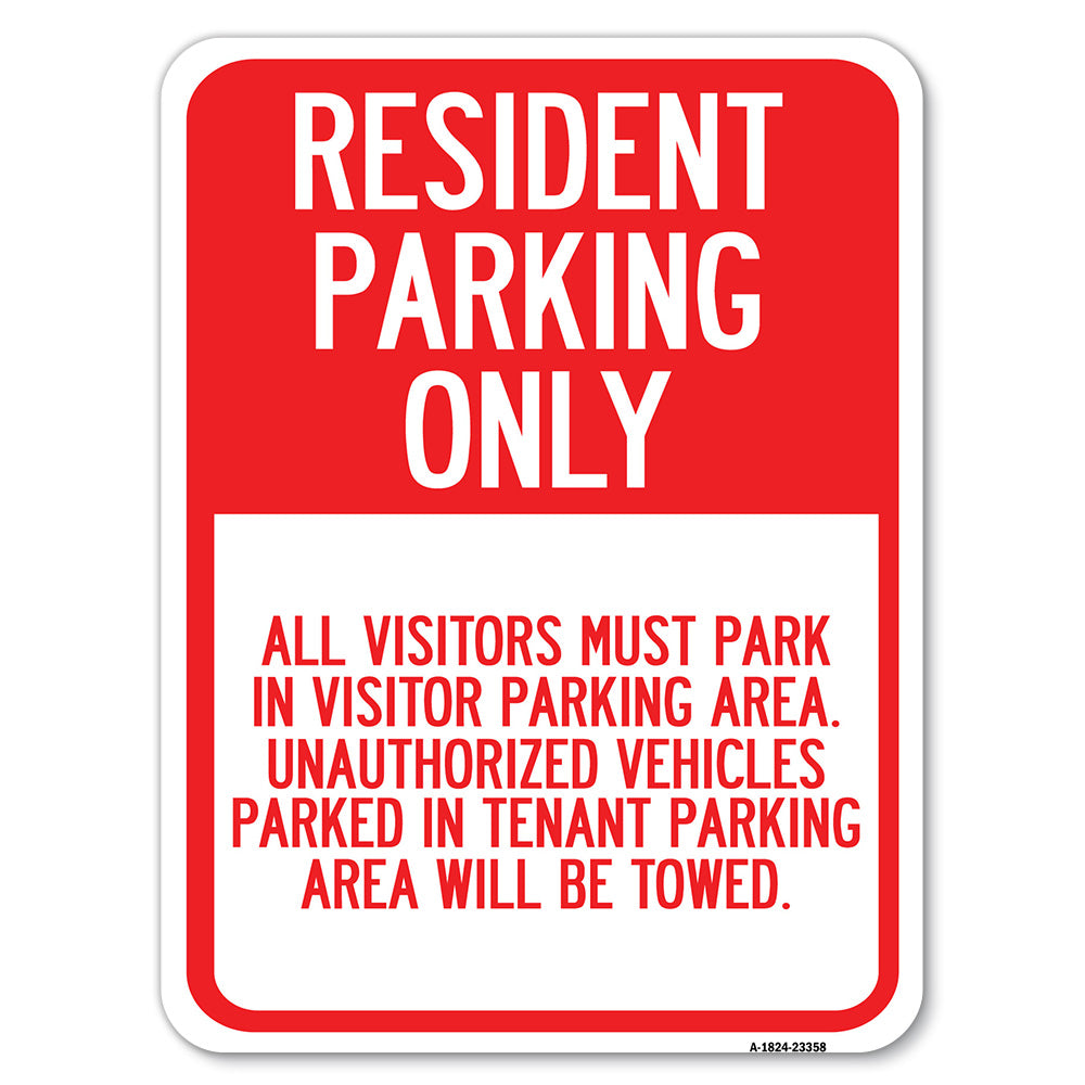 Parking Sign Resident Parking Only