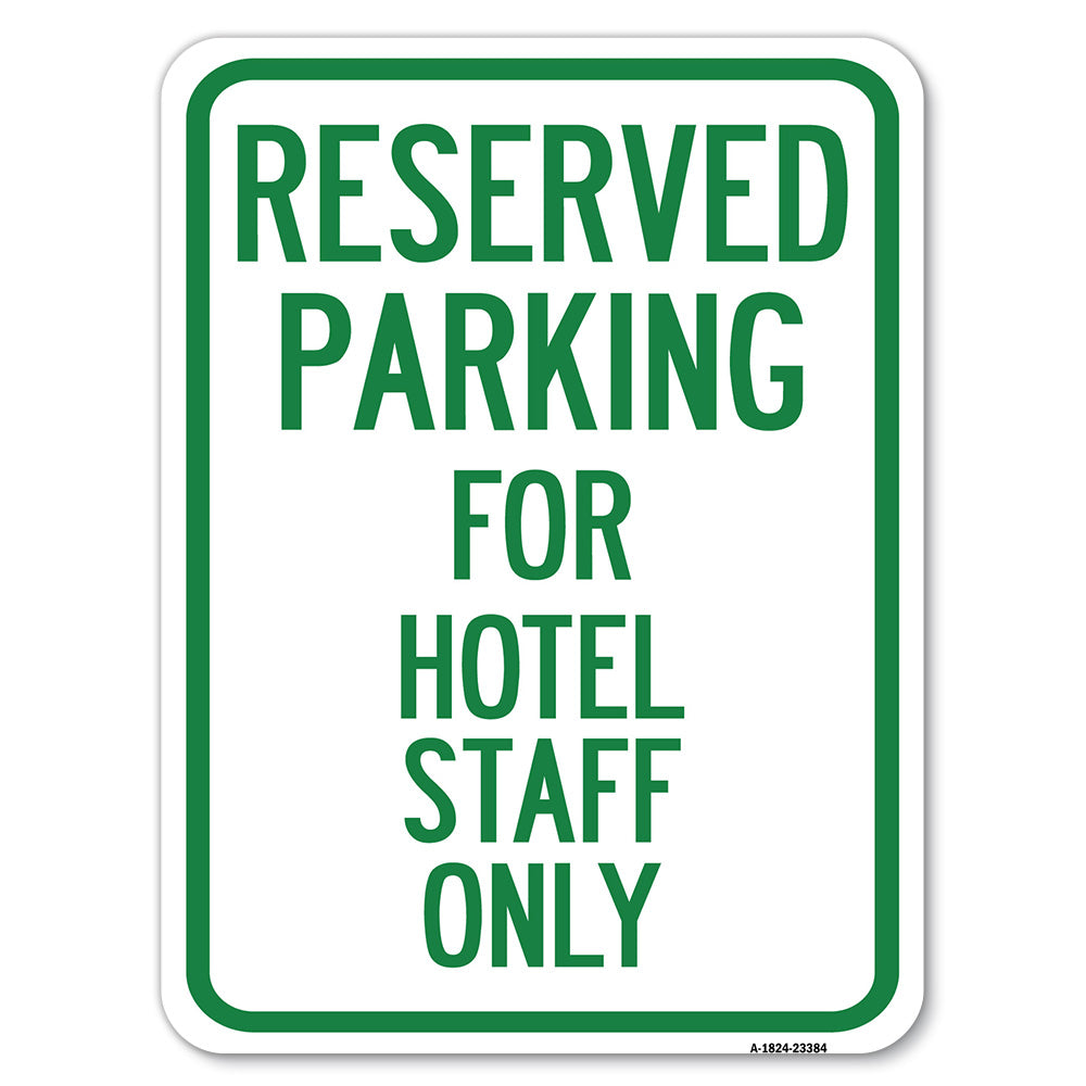 Parking Reserved for Hotel Staff Only
