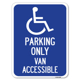 Parking Only Van Accessible (With Graphic)