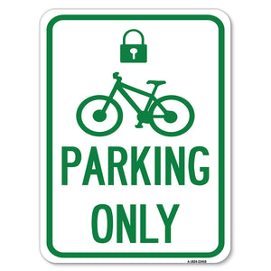 Parking Only (With Cycle and Lock Symbol)