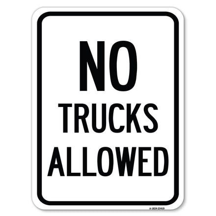 Parking Lot Sign No Trucks Allowed
