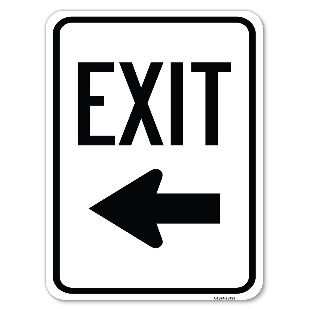 Parking Lot Sign Exit Sign (Left Arrow)