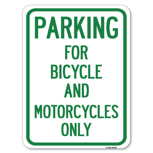 Parking for Bicycles and Motorcycles Only