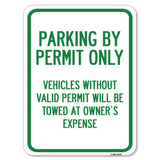 Parking by Permit Only Vehicles Without Valid Permit Will Be Towed at Owner's Expense
