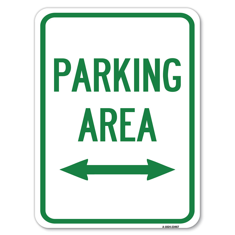 Parking Area with Bidirectional Arrow