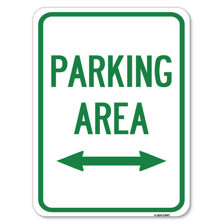 Parking Area with Bidirectional Arrow