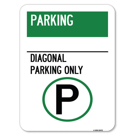 Parking - Diagonal Parking Only (With Parking Symbol)